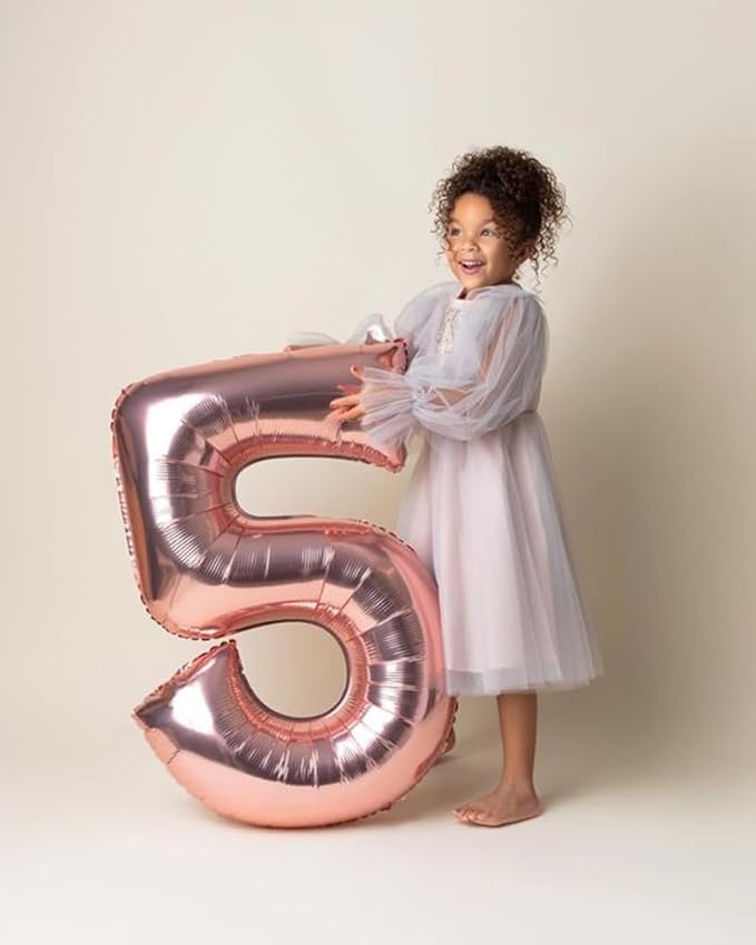 40 Inch Number 8 Balloon, Rose Gold 8 18 28 80 Birthday Balloons for Men Boys, 8th Birthday Decorations Party Supplies, Wedding, Graduations