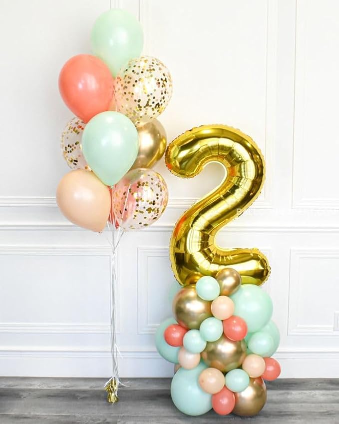 40 Inch Gold Numbers 9 Balloon, Balloons Decorations for 9 19 90 Birthday Party, Engagement, Wedding, Graduation, Photo Shoot Supplies