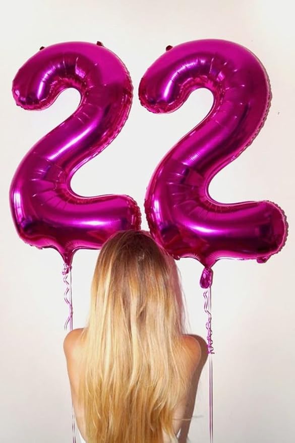 Number 6 Balloon 40 Inch, 6 7 Six Seven Birthday Decorations, 6th Birthday Balloon for Boy Girl, Hot Pink 16 60 61 65 Numbers Balloons Graduations Anniversary Supplies
