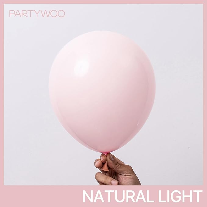 PartyWoo Pale Pink Balloons 127pcs Different Sizes of 36 18 12 10 5 Inch Light Pastel Baby Pink Balloon Arch Kit for Birthday Engagement Bachelorette Baby Shower Easter Party Decorations Pink-Q01