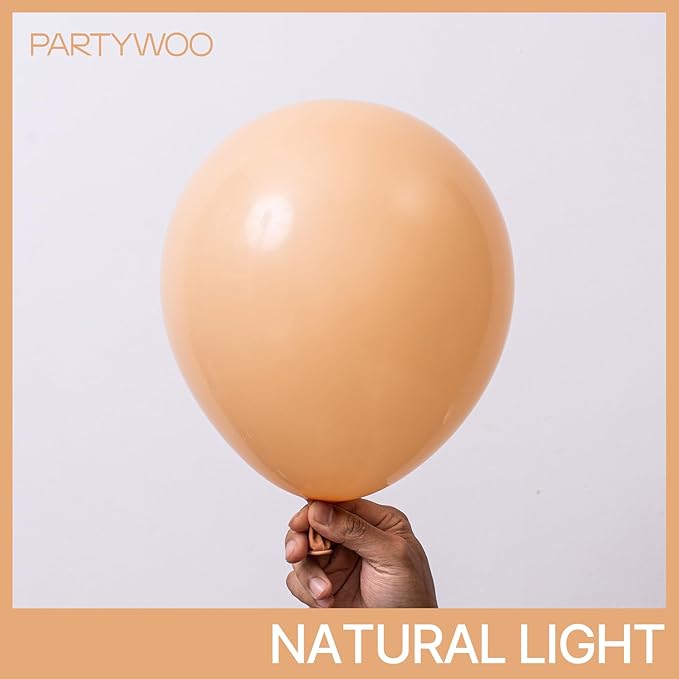 PartyWoo Nude Balloons 127 pcs Different Sizes of 36 18 12 10 5 Inch Beige Apricot Balloon Arch Kit Garland for Thanksgiving Graduation Baby Shower Neutral Boho Theme Party Decorations Nude-Y103