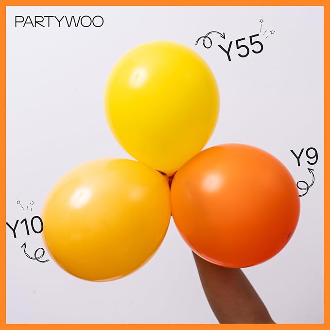 PartyWoo Orange Balloons 127pcs Different Sizes of 36 18 12 10 5 Inch Matte Fall Balloon Arch Kit Garland for Thanksgiving Halloween Little Cutie Baby Shower Birthday Party Decorations Orange-Y9