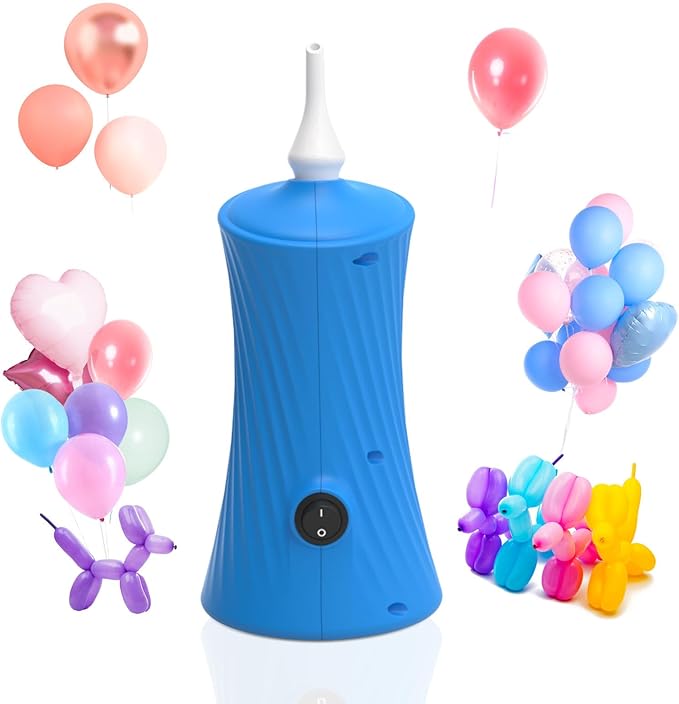 IDAODAN Balloon Pump Electric, Balloon Air Pump for Animal Balloons Long Balloons Pump for Balloon Animals, Twisty Curly Balloons Pump Electric