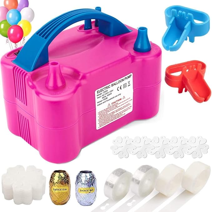 Balloon Pump, Portable Dual Nozzle Ballon Inflator Pump for Balloons 110V 600W Electric Air Pump Blower, Balloon Arch kit &Balloon Garland kit, Balloons for Parties/Birthday Balloons Set