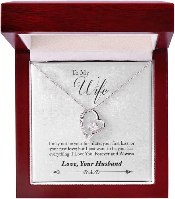 Birthday Gifts for Wife from Husband | Soulmate Necklace with Heartfelt Message Card & Box | Anniversary, Birthday, Christmas or Valentine’s Day Gift for Girlfriend, Fiancée
