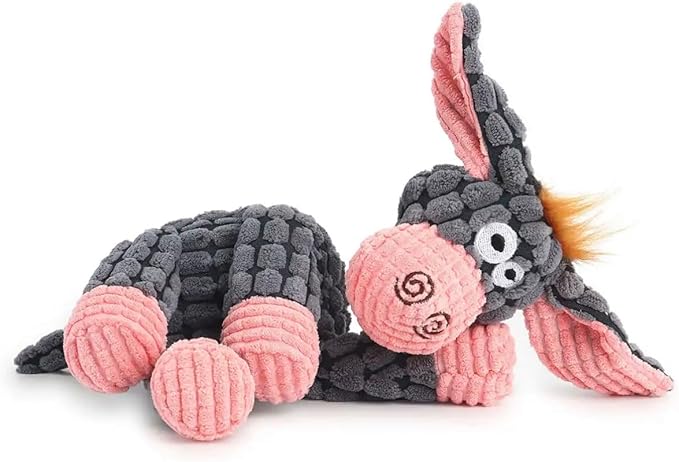 Bark & Brush Plush Dog Toys (2-Pack) – Durable Squeaky Chew & Tug Toys with Reinforced Seams, Crinkle Texture & Built-in Squeakers – Tough Plush Toys for Medium Chewers, Small & Medium Dogs