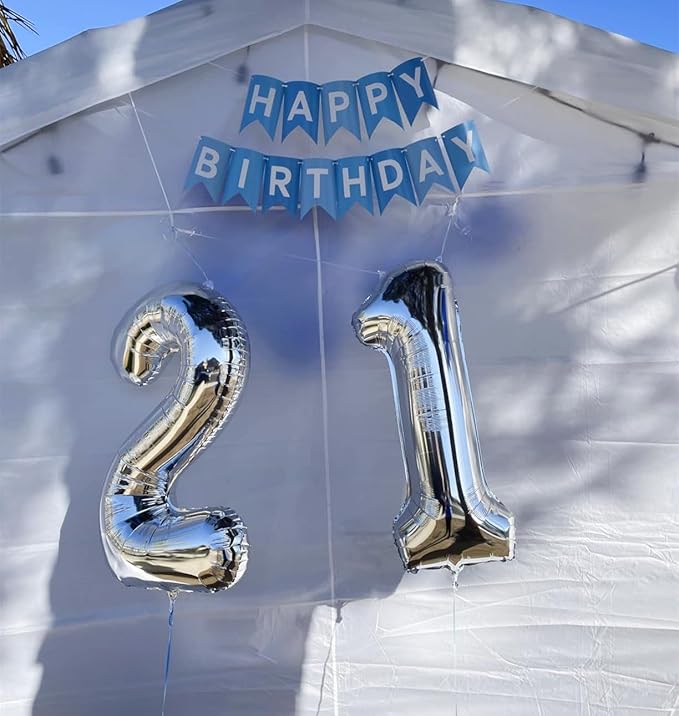 40 Inch Silver Numbers 9 Balloon, Balloons Decorations for 9 19 90 Birthday Party, Engagement, Wedding, Graduations, Photo Shoot Supplies