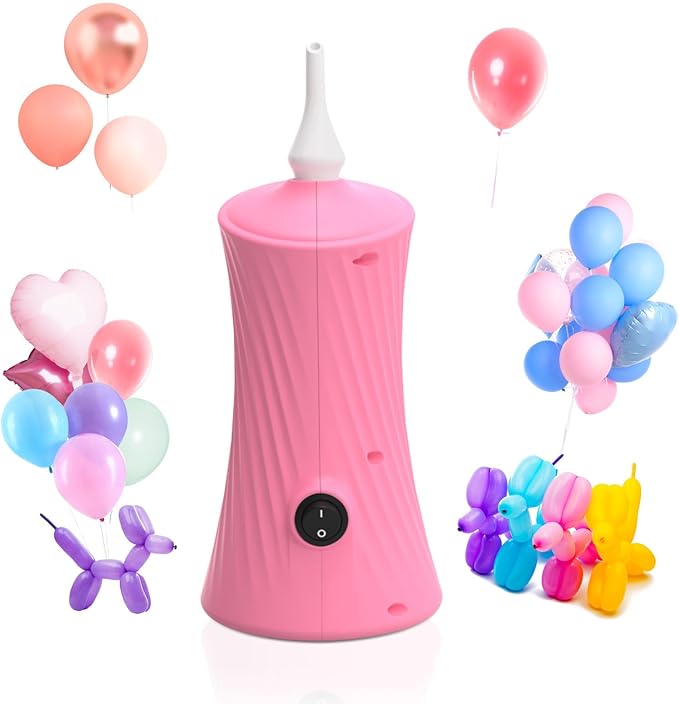 IDAODAN Balloon Pump Electric, Balloon Air Pump for Animal Balloons Long Balloons Pump for Balloon Animals, Twisty Curly Balloons Pump Electric