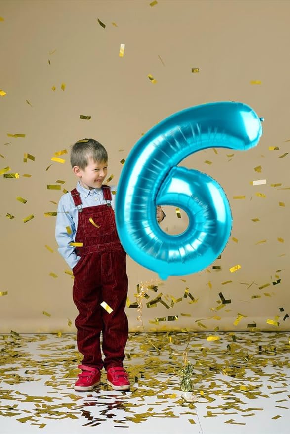 2 Numbers Balloon 40 Inch Light Blue Two Balloon Number Birthday Decor, 2nd 12 21st Party Celebration Decorations Graduations Wedding Baby Shower