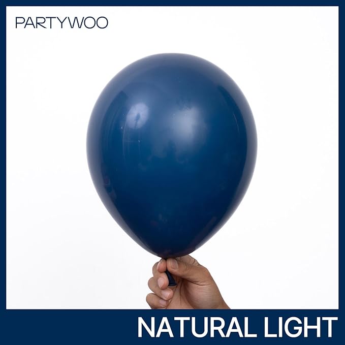 PartyWoo Navy Blue Balloons 127 pcs Different Sizes of 36 18 12 10 5 Inch Matte Dark Blue Latex Balloon Arch Kit Garland for Graduation New Year Wedding Baby Shower Birthday Party Decorations Blue-Y72