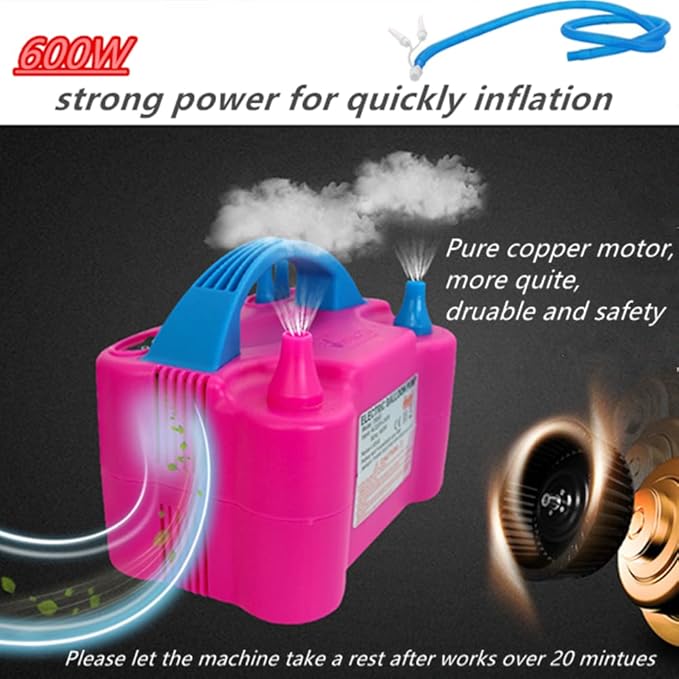 Balloon Pump, Portable Dual Nozzle Ballon Inflator Pump for Balloons 110V 600W Electric Air Pump Blower, Balloon Arch kit &Balloon Garland kit, Balloons for Parties/Birthday Balloons Set