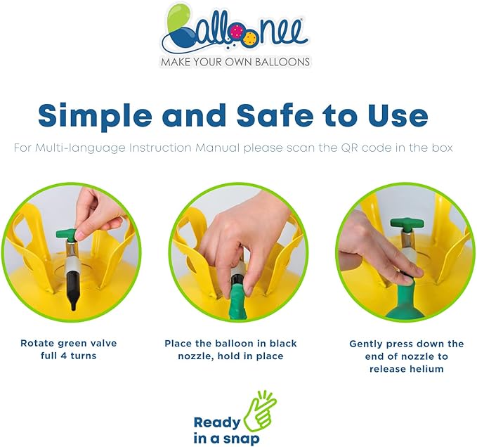 Jumbo Disposable Helium Party Kit - Pack of 3, Helium Tank for Balloons At Home, 14.9 Cu Ft Helium Balloon Pump Kit with 150 Assorted Latex Balloons, Portable for Celebrations