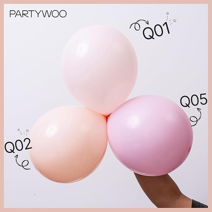 PartyWoo Pastel Orange Balloons 127 pcs Different Sizes of 36 18 12 10 5 Inch Baby Pale Light Pink Peach Latex Balloon Arch Kit Garland for Wedding Baby Shower Birthday Party Decorations Orange-Q02