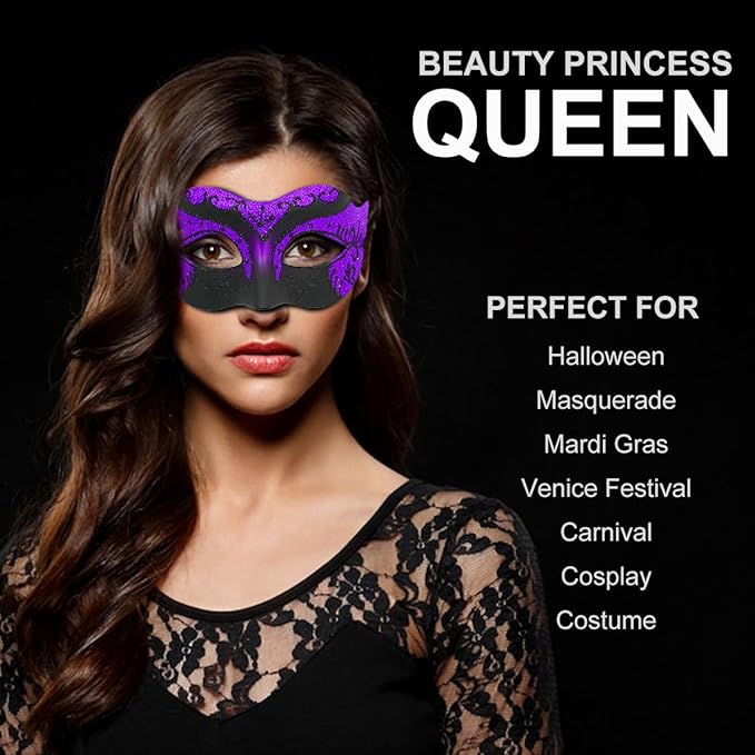 Masquerade Mask for Men Women Couple Venetian Mask for Halloween Mardi Gras Costume Party Ball