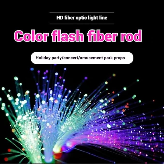 Color Handheld LED Fiber Optic Light Set - with 3 Variable Frequency Flicker Modes, Seven Light Color Changes-Suitable for Bar, Party, Concert and Other Cheering Props (36 PCS)