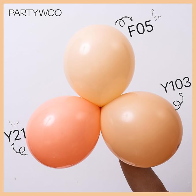PartyWoo Nude Balloons 155pcs Different Sizes of 18 12 10 5 Inch Apricot Boho Fall Neutral Balloon Arch Kit Garland for Graduation Birthday Boy Baby Shower Theme Party Decorations Brown-F05