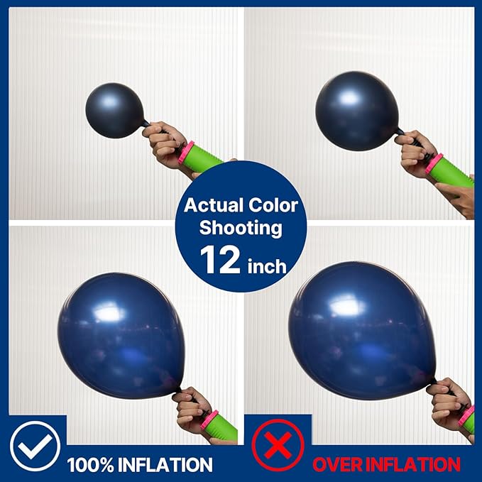 PartyWoo Navy Blue Balloons 100 pcs Pearl Navy Balloons Different Sizes Pack of 36 18 12 10 5 Inch Dark Blue Balloon Arch Kit Balloon Garland for Graduation New Year Wedding Party Decorations Blue-Z90