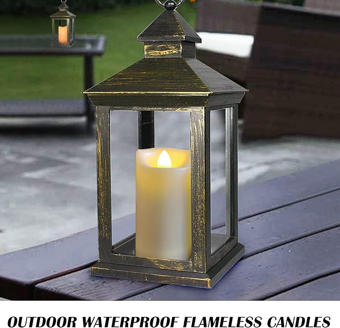 LED Battery Operated Candles 2"x4" Plastic Flickering Flameless Candles with Timer Outdoor Waterproof Wedding Party Halloween Christmas Birthday Decoration Gifts Realistic Slim Tall Pillar Candles