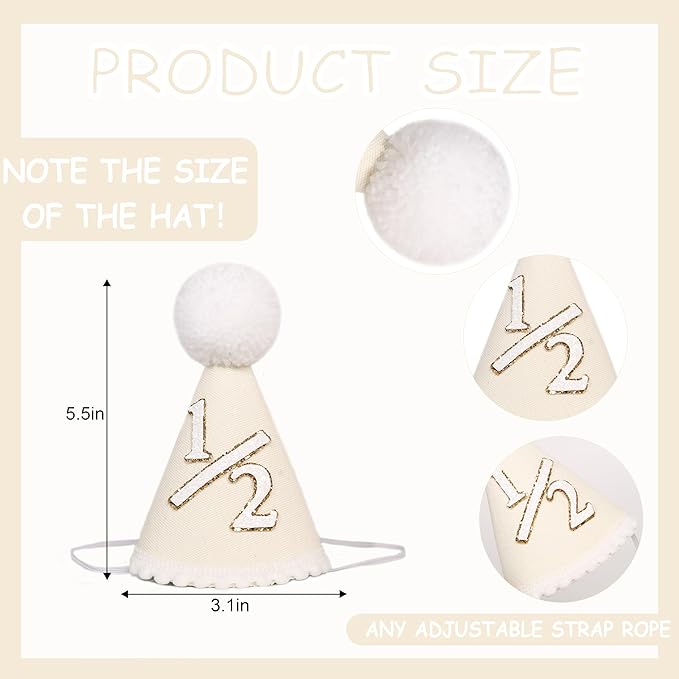 HGFC 1st Birthday Hat For Girls - Pink Bow First Birthday Crown,First Party Supplies For Baby Girl,Photo Prop