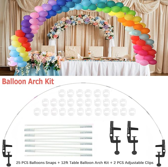 Balloon Pump Balloon Arch Kit, 170 Pcs Electric Balloon Air Pump Balloon Inflator with 12Ft Balloon Arch Stand and 100 Pcs Balloons for Birthday Wedding Party Christmas