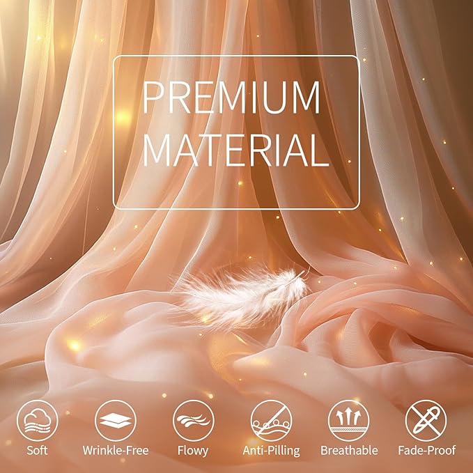 Pink Tulle Backdrop Curtain with Lights String - 10x8ft Sheer Backdrop with 250 LEDs for Wedding, Baby Shower, Bridal Shower, Birthday Party Photo Shoot Background and Home Decorations