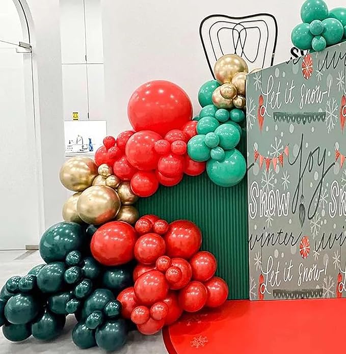 KALOR 12 Inch Dark Green Balloons, 50 Pcs Latex Helium Balloons for Kid's Birthday Party, Baby Shower, Wedding, Graduate Party Decorations