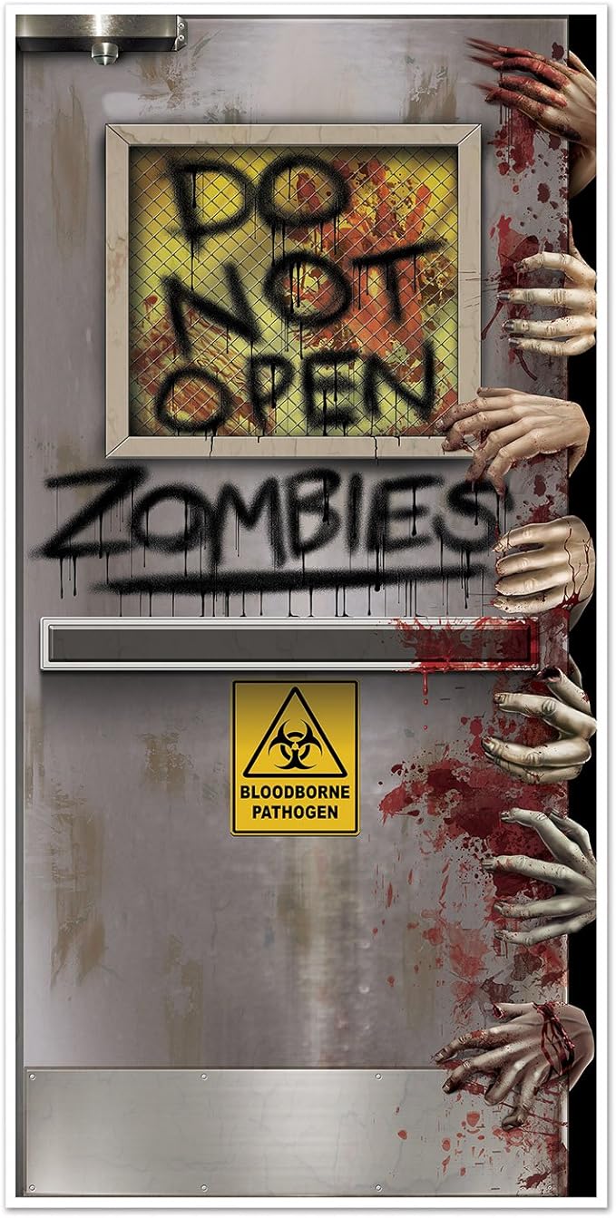 Beistle Zombies Lab Door Cover, 30" by 5', Multicolor