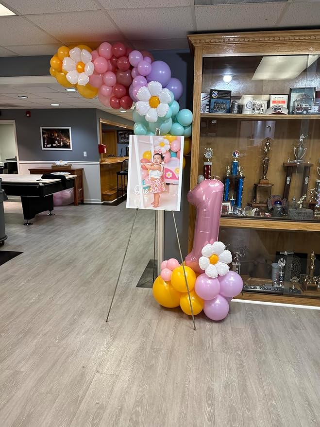 Number Balloons 1, 40 Inch Ballons for Girl Boy 1st 1 11 21 Birthday Decorations Baby Shower Photo Shoot, Pink One Balloons