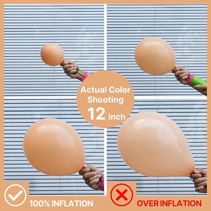 PartyWoo Nude Balloons 127 pcs Different Sizes of 36 18 12 10 5 Inch Beige Apricot Balloon Arch Kit Garland for Thanksgiving Graduation Baby Shower Neutral Boho Theme Party Decorations Nude-Y103