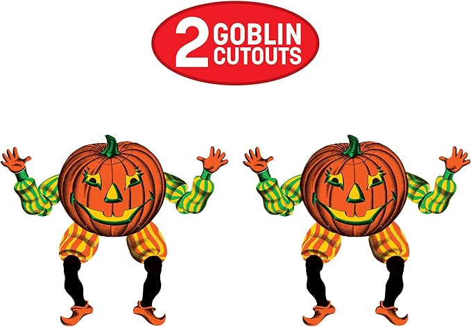 Vintage Halloween Jointed Goblin Pack of 2