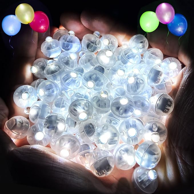 ZGWJ 100PCs Mini Led Lights for Paper Lantern, Led Balloons Light up Balloons for Neon Party Lights Easter Eggs Christmas Halloween Birthday Party Wedding Decoration