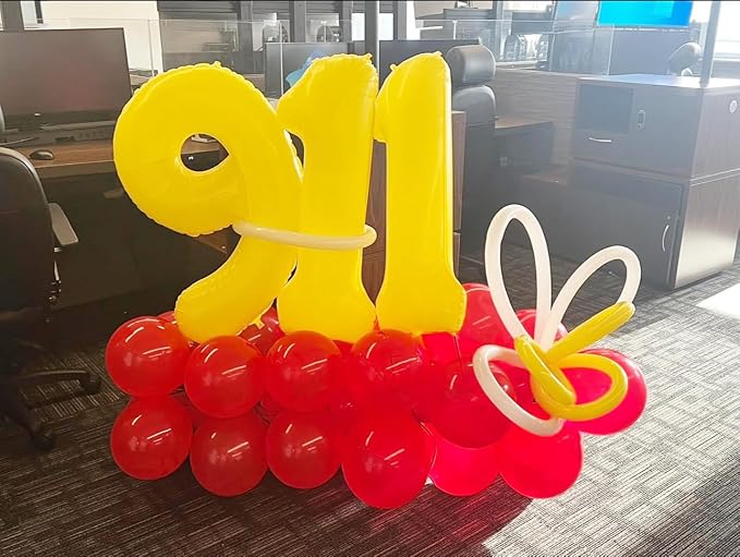 40 Inch Yellow Numbers 9 Balloon, Balloons Decorations for 9 19 90 Birthday Party, Engagement, Weddin, Graduations, Photo Shoot Supplies