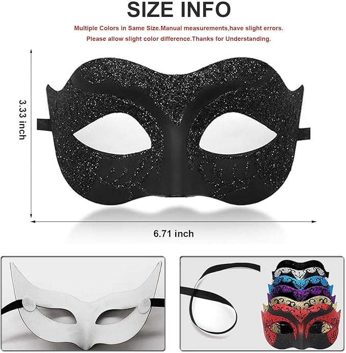 Masquerade Mask for Men Women Couple Venetian Mask for Halloween Mardi Gras Costume Party Ball