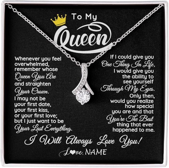 Yametee Personalized To My Wife Necklace From Husband I Love You More Wife Birthday Anniversary Wedding Valentines Christmas Customized Message Card