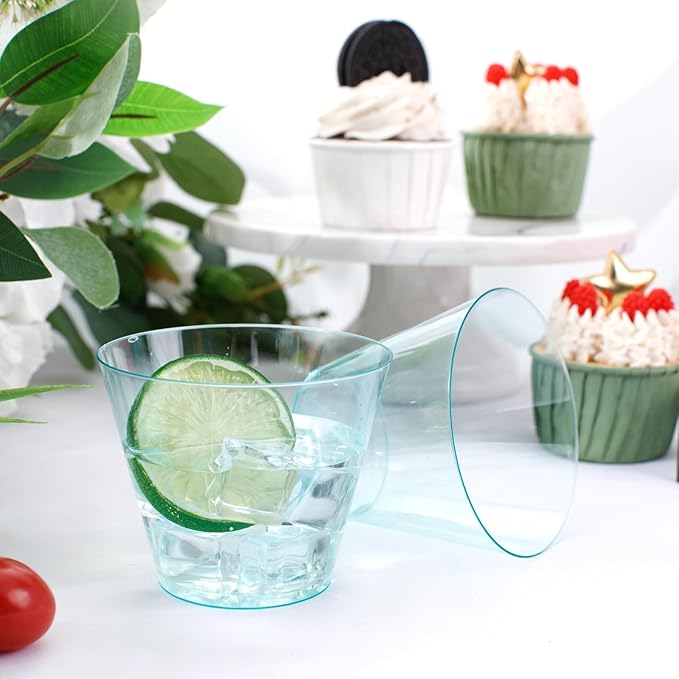 WDF 200 Pack Colorful Plastic Cups Disposable - include 50 Pink, Blue, Green, Yellow, Colorful Plastic Cups For Party, Baby Shower, Wedding