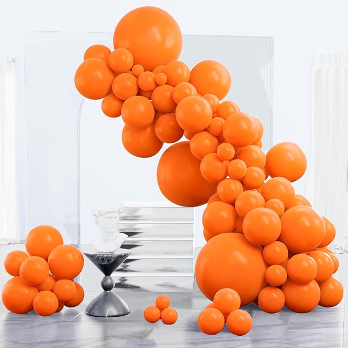 PartyWoo Orange Balloons 85pcs Different Sizes of 18 12 10 5 Inch Matte Fall Balloon Arch Kit Garland for Thanksgiving Halloween Little Cutie Baby Shower Birthday Party Decorations Orange-Y9
