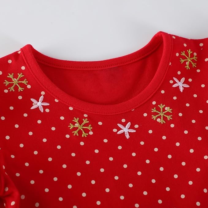 FreeLu Toddler Girls Cartoon Applique Dresses Striped Casual Dress Cotton Jersey Longsleeve T-Shirt