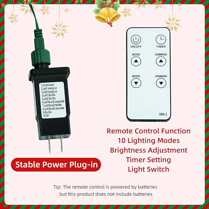 7.5ft Pre-Lit Christmas Tree, 470 LED Warm White & Multicolour Lights, 1420 PVC Branch Tips, Remote Control, 10 Lighting Modes, Foldable Metal Stand, Holiday Decor