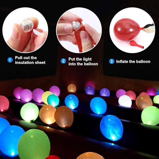 ZGWJ 50PCs Mini Led Lights for Paper Lantern, Pink Led Balloons Light up Balloons for Neon Party Lights Easter Eggs Christmas Halloween Birthday Party Wedding Decoration