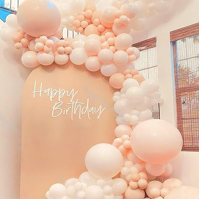 PartyWoo Pastel Orange Balloons 127 pcs Different Sizes of 36 18 12 10 5 Inch Baby Pale Light Pink Peach Latex Balloon Arch Kit Garland for Wedding Baby Shower Birthday Party Decorations Orange-Q02