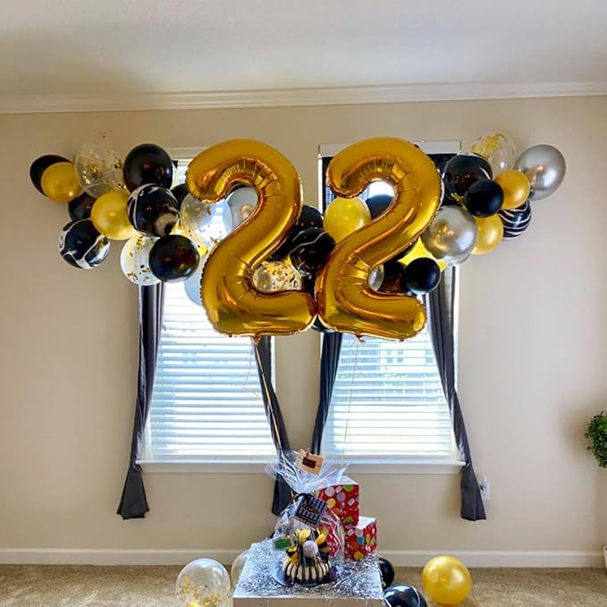 40 Inch Gold Numbers 9 Balloon, Balloons Decorations for 9 19 90 Birthday Party, Engagement, Wedding, Graduation, Photo Shoot Supplies