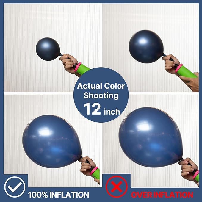 PartyWoo Navy Blue Balloons 127 pcs Different Sizes of 36 18 12 10 5 Inch Matte Dark Blue Latex Balloon Arch Kit Garland for Graduation New Year Wedding Baby Shower Birthday Party Decorations Blue-Y72