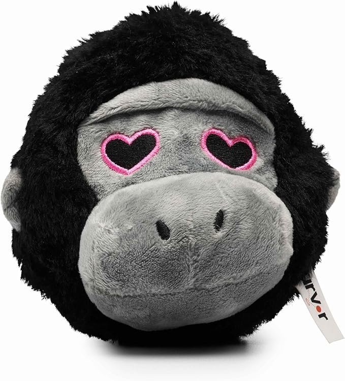 Flourish Pets 2 in 1 Multi-Layer Chew Toy for Active Dogs | Non-Toxic BPA Free Double Stitched Soft Fabric Exterior Dog Toys | Long-Lasting Dog Plush Toys –Love Gorilla 3.5"