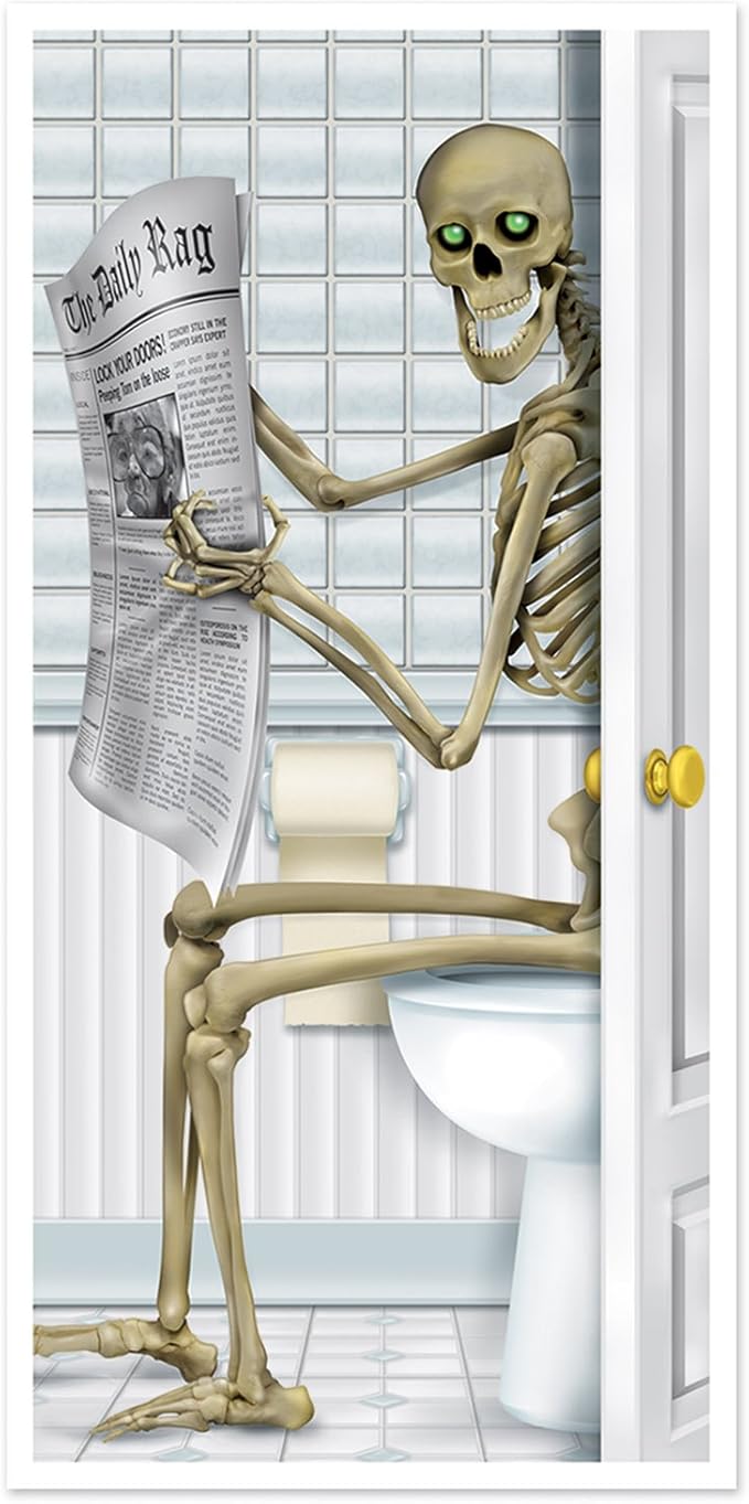 Beistle Skeleton Restroom Door Cover Party Accessory