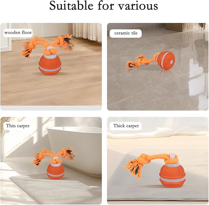 IIEFFJL Interactive Dog Toys for Small Dogs – Peppy Pet Ball & Chase Buddy Dog Toy Active Rolling Puppy Toys to Keep Them Busy, Daily Training Interactive Puppy Toys