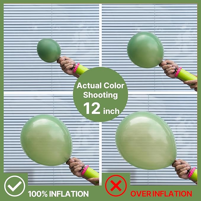 PartyWoo Pink and Green Balloon Arch Kit Garland 142pcs Different Sizes of 18 12 10 5 Inch Metallic Gold Baby Pink Sage Green Sand White Nude Gold Confetti Balloons for Birthday Party Decorations