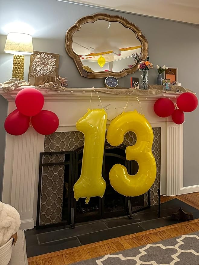 40 Inch Yellow Numbers 9 Balloon, Balloons Decorations for 9 19 90 Birthday Party, Engagement, Weddin, Graduations, Photo Shoot Supplies