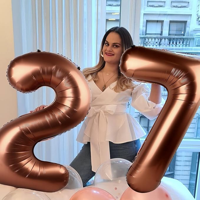40 Inch Coffee Brown Numbers 9 Balloon, Balloons Decorations for 9 19 90 Birthday Party, Engagement, Wedding, Graduations, Photo Shoot Supplies