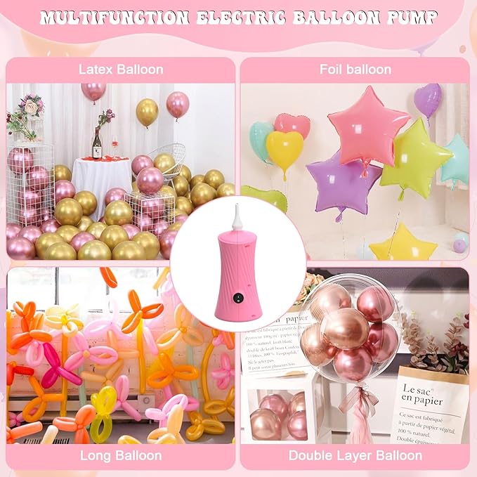 IDAODAN Balloon Pump Electric, Balloon Air Pump for Animal Balloons Long Balloons Pump for Balloon Animals, Twisty Curly Balloons Pump Electric