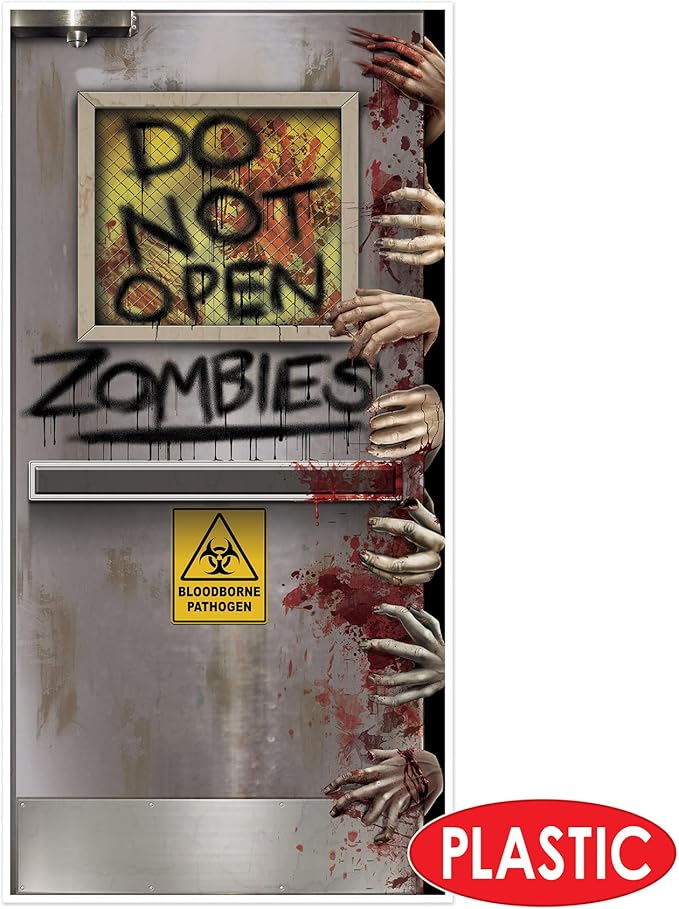 Beistle Zombies Lab Door Cover, 30" by 5', Multicolor